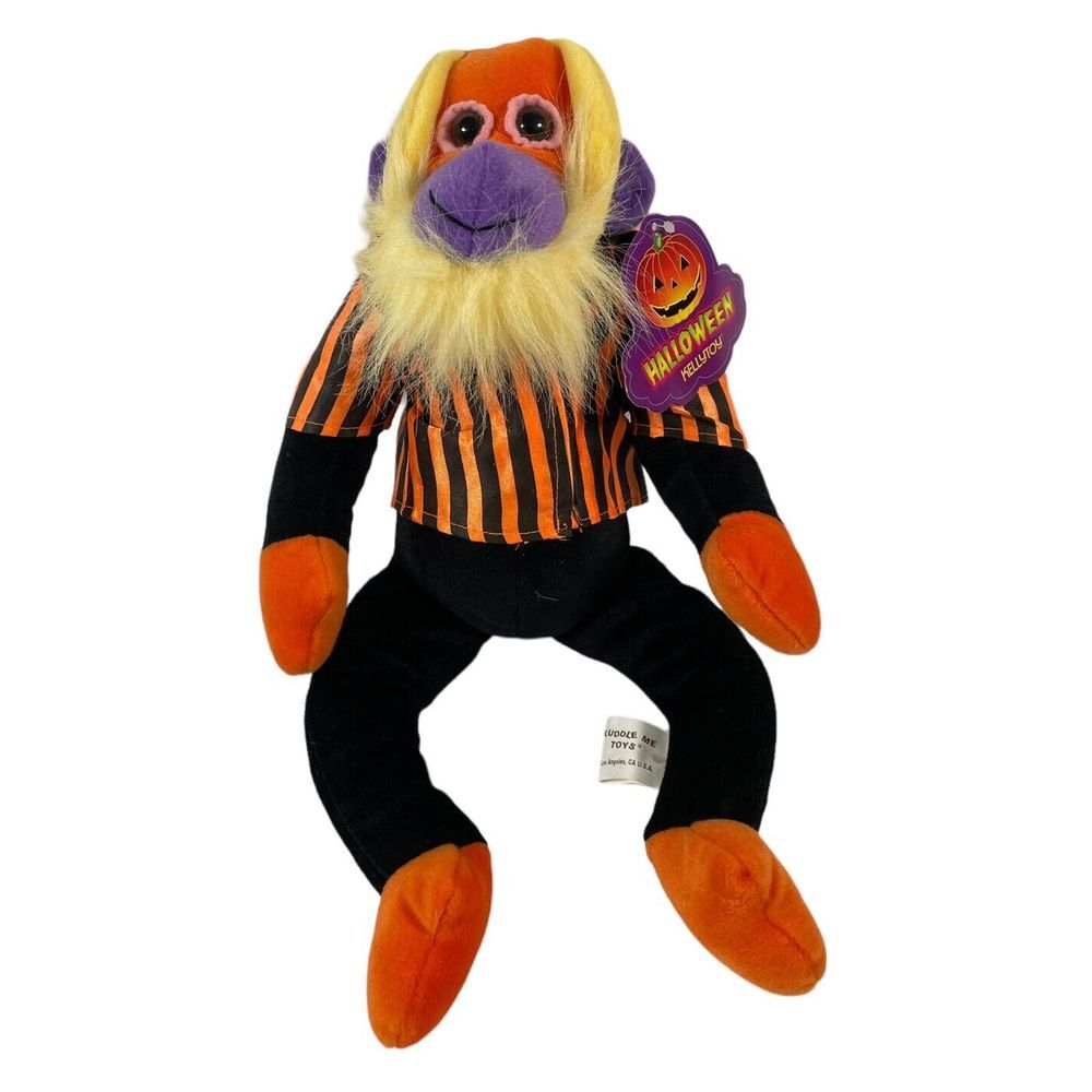 KELLYTOY  18"‎ HALLOWEEN MONKEY PLUSH STUFFED ANIMAL KUDDLE ME TOY 2003